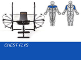 PROFLEX 7in1 Weight Bench Press Multi-Station Home Gym Leg Curl Equipment Set V219-FTNWTBHPFAB3C