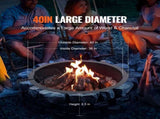Fire Pit Ring, Fire Pit Insert with Barbecue Fire Ring, 40-In Outer/36-In Inner Diameter, 8.5in V952-DKJHH36INCH1VUWF9V0