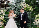 Metal Arch Backdrop White Stand Wedding Arch Stand Set of 3 Square Arched Frame for V985-METALBACKDROPWHITE