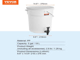 Beverage Dispenser, 5 Gallon Drink Dispensers for Parties, Plastic Juice Dispenser with Spigot and V952-YLFPQSLFPQWDWXXWHV0