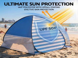 Weisshorn Pop Up Beach Tent UPF50 Sun Shade 2-3 Person Lightweight TENT-C-BEA-ZIP