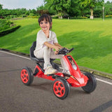 Go Kart 4 Wheel Pedal Ride On Toy for Kids Ages 3-8 Adjustable Seat Red V952-ETTBCJTK38S6FXZBJV0