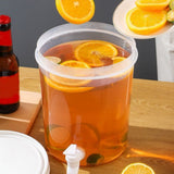 Refrigerator Drink Dispenser with Spigot - Cold Kettle Beverage Storage Container for Juices Iced V1366-AZ2-W-13043
