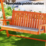 Gardeon Wooden Swing Chair Garden Bench Canopy 3 Seater Outdoor Furniture ODF-GSC-W3S-TK-ABC