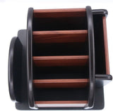 Remote Control Caddy - Wooden Rotating Coffee Table Organizer Large Spinning Wood Remote V1258-DP02-C-2184