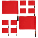 Set of 10 Red Referee Flags with Ergonomic Sponge Handles, for Soccer, Volleyball, Football and V1366-AZ2-W-17212