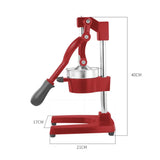 SOGA 2X Commercial Manual Juicer Hand Press Juice Extractor Squeezer Orange Citrus Red JUICERMANUALREDX2