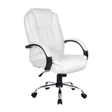 Artiss Executive Office Chair Leather Tilt White OCHAIR-G-9127-WH