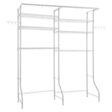 VEVOR Over Washer and Dryer Storage Shelf Two Row 6 Tiers Washer Rack White V952-LDXYJZJTJK2PRT0BR001V0