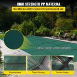 Pool Safety Fits 20x40ft Rectangle Inground Safety Pool Green Mesh Solid Pool Safety V952-YYCM20X40YCYCG001V0