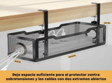 No Drill Metal Desk Cable Tray Black, 34 cm V1237-ZY-818-128