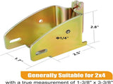 E-Track Wood Beam End Socket Accessories, Zinc-Coated Steel, Fit with 2x4 2x6, Add Removable Load V1258-DP02-F-582