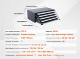 Drill Bit Dispenser Cabinet, Five-Drawer Bit Organizer Cabinet for 33/64" to 63/64" Steel V952-ZTFPGJX3364D1XNGFV0