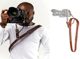 Brown Adjustable Genuine Leather Camera Strap - Crossbody Shoulder Sling for DSLR/SLR V888-ELOSUNG23943