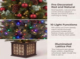 Christabelle 1.2m 4ft Sable Fir Potted Christmas Tree Pre Lit Multi Function LED Artificial Ind 112_SENSF4P