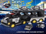 Police Truck Toys Toddlers 3 4 5 6 Years Old, 5 in 1 Truck Friction Power Toy Car Christmas Birthday V1192-AZ-W-11604