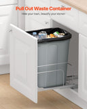 VEVOR Pullout Trash Can for Kitchen Cabinets, Garbage Waste Recycling Bin, Under Mount Waste V952-CFLJTDTDTHSYKL1U7V0