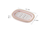 2PCS Ceramic Marble Self-draining Soap Holder,Double Layer Bar Soap Holder with Drain,Soap Dishes V1192-AZ-W-10183