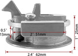Boat Latches Stainless Steel 2", Latch Hatch Round Pull Marine Flush Locking Lift Handle Deck V1259-DP01-A-1290