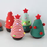 Christmas-themed cotton yarn woven storage basket, Christmas tree-shaped desktop storage box with V1265-AU-043-HONG