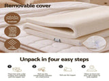 Giselle Bedding Double Latex Mattress Topper 7-Zone Natural Latex Core Breathable 5cm TOPPER-LT-5-MS-D