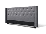 Artiss Bed Head Headboard King Size Fabric - LUCA Grey BFRAME-H-LUCA-K-GY