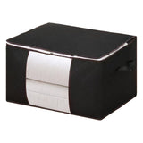 Clothes Storage Bags Fabric Foldable Blanket Storage Container Closet Organizer with Clear Window V1294-YM0901-3117250021331