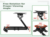 Wall Bracket for 15" to 28" Monitors, Adjustable Mounting Bracket with 3.5" to 16.5" Extension, V1192-AZ-W-18476
