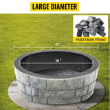 Outdoor Fire Pit Ring 106cm BBQ Table Grill Garden Wood place V952-SKHP42X36X10YC001V0
