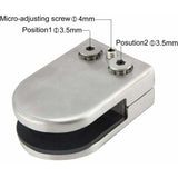 4 Pcs Glass Clamp Bracket Stainless Steel Glass Clips Clamps Adjustable Glass Brackets Flat Back V1237-MS-626-065