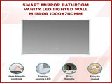 Smart Mirror Bathroom Vanity LED Lighted Wall Mirror 1000x700mm V63-837531