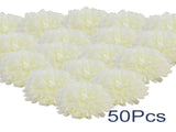 50pcs Artificial Marigold Flowers Fake Flower Heads Garland for Wedding Home Christmas Decor Creamy V1294-YM0714-210910LS03-1