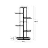 SOGA 2X 6 Tier 7 Pots Black Metal Plant Rack Flowerpot Storage Display Stand Holder Home Garden FPOTH21X2