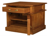 Tasmania 1 Solid Door 1 Drawer Bedside V199-BS101PNRLP