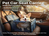 Blue Easy Install Dog Car Seat - Dark Blue Waterproof Foldable Dog & Cat Booster Seat with V888-ELOSUNG54511