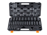 1/2" Drive Deep Impact Socket Set, 34pcs Socket Set Metric 6 Point Cr-MO Alloy Steel for V952-CJTTZ12CRMO3448AJV0