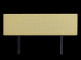 Linen Fabric Queen Bed Deluxe Headboard Bedhead - Sulfur Yellow V63-839561