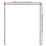Artiss Room Divider Curtain Rod Extendable Black RD-E-MET-3R-BK