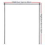 Artiss Room Divider Curtain Rod Extendable Black RD-E-MET-3R-BK