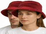 Stingy Brim Terry Towelling Bucket Hat Daggy Fishing Camping Lad Cap 100% COTTON - Red V563-STINGYTWLING-RED-L_XL