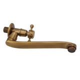 Antique Garden Faucet with Extended Spout Antifreezing Copper Wall Mount Single Cold Water Tap for V1294-YM0706-3112230063011