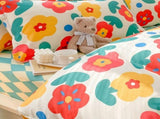Home Bed Set 4pcs Thickened Brushed Simple Style Breathable Skin Friendly Cotton Bedding Comforter V1294-YM0716-3117220174433