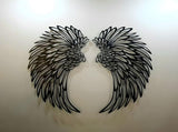 1 Pair Angel Wings Metal Mural Wall Sculpture Decor for Living Room V1294-YM0626-230419GW01-8