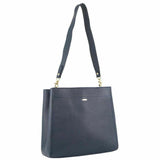 Morrissey Ladies Italian Structured Leather Cross Body Handbag Bag Womens - Navy V563-MO-3160-NAVY