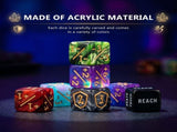 79Pcs Magic Dice Counters, Counter Dice Set Acrylic Ability Keyword Counter and Plus Minus Dice Set V1366-AZ2-W-15100