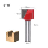 6Pcs 8mm Wood Cutter Cleaning Bottom Engraving Bits Solid Carbide Router Bit Woodworking Tools CNC V1107-145-90818-SIL-6PCS