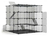 CARLA HOME Large Cat Cage Diy Enclosure, 4 Tier Pet Playpen Cat Kennel V178-36583