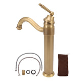 High Sink Faucet Copper Retro Industrial Single Handle Cold Hot Water Mixer Tap for Above Counter V1294-YM0626-3112220095011