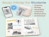 White X6 Mini Portable Bluetooth Instant Photo & Note Printer for Students - Deluxe 20-Piece Gift V888-ELOSUNG42683