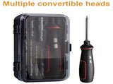 41-in-1 electric screwdriver, rechargeable screwdriver, multi-functional tool set, DIY tools, V1106-147-BLA-04074